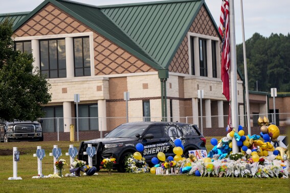 Weeks after a school shooting, students return for classes at Apalachee High School