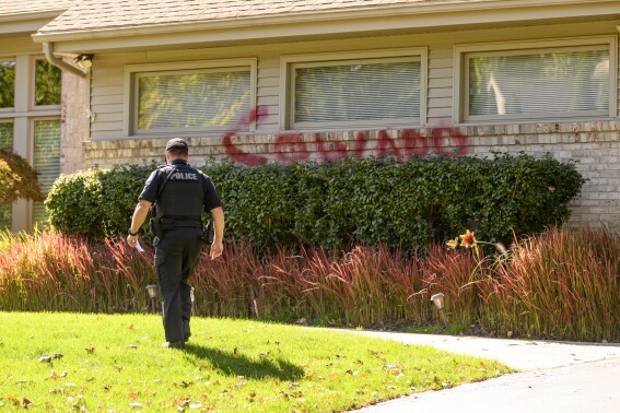 Michigan university president’s home painted with anti-Israel messages