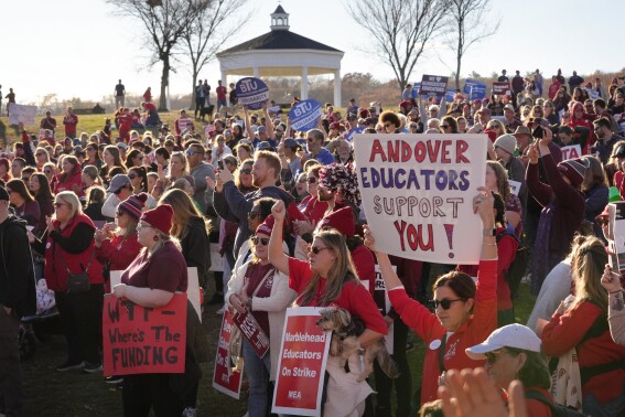 Teachers in 3 Massachusetts communities continue strike over pay, paid parental leave