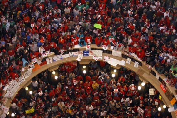 Unions score a major win in Wisconsin with a court ruling restoring collective bargaining rights